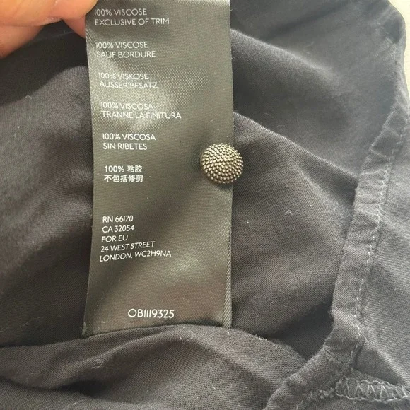 Anthropologie Floral Print Dress Long Sleeve‎ Mini Dress Black Gray S - Picture 11 of 12